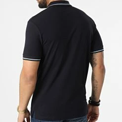 Offres 😉 Polo A Manches Courtes Structure Bleu Marine de Jack And Jones 🔥 -Jack And Jones Soldes jack and jones 312550 12203340 PERFECT NAVY 20220404T160804 04