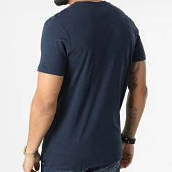 Promo ✔️ Tee 👕 Shirt Bloomer Branding Bleu Marine de Jack And Jones 🔔 -Jack And Jones Soldes jack and jones 312556 12205787 NAVY BLAZER 20220404T160719 04