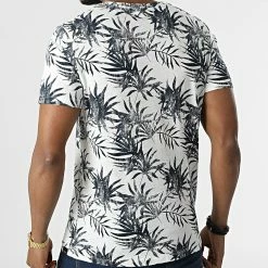 Nouveau ⭐ Tee 👕 Shirt Bloomer Blanc Floral de Jack And Jones 🔥 -Jack And Jones Soldes jack and jones 312624 12205772 CLOUD DANCER 20220407T152352 04