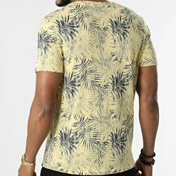 Nouveau 🧨 Tee 👚 Shirt Bloomer Jaune Floral de Jack And Jones 👍 -Jack And Jones Soldes jack and jones 312627 12205772 STRAW STANDARD 20220408T163742 04