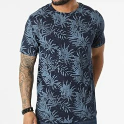 Remise ⌛ Tee 👕 Shirt Bloomer Bleu Marine Floral de Jack And Jones 🥰 -Jack And Jones Soldes jack and jones 312629 12205772 NAVY BLAZER STANDARD 20220404T160846 03