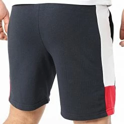 Tout neuf ✔️ Short Jogging A Bandes Logo Blocking Bleu Marine de Jack And Jones ⭐ -Jack And Jones Soldes jack and jones 313768 12198008 NAVY BLAZER 20220414T161500 04