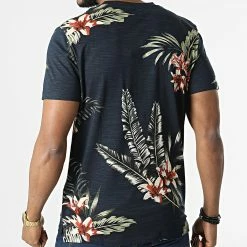 Coupon ✔️ Tee 👚 Shirt Tropic Bleu Marine Floral de Jack And Jones 💯 -Jack And Jones Soldes jack and jones 313784 12203764 NAVY BLAZER 20220408T150943 04