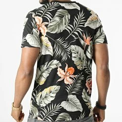 Bon marché 🌟 Tee 👕 Shirt Tropic Noir Floral de Jack And Jones 👏 -Jack And Jones Soldes jack and jones 313786 12203764 BLACK 20220408T151205 04