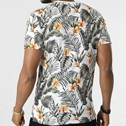 Top 10 ✔️ Tee 👕 Shirt Tropic Blanc Floral de Jack And Jones 👏 -Jack And Jones Soldes jack and jones 313787 12203764 WHITE 20220408T151430 04