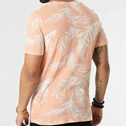 Coupon 🧨 Tee 👚 Shirt Breezy Corail Chiné Floral de Jack And Jones 🔥 -Jack And Jones Soldes jack and jones 313806 12209613 CORAL PINK 20220414T155727 04