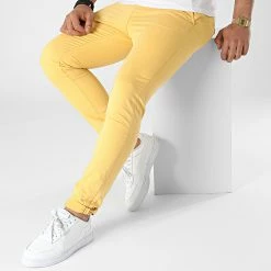 Coupon 😍 Pantalon Chino Slim Marco Bowie Jaune de Jack And Jones 🎉 -Jack And Jones Soldes jack and jones 313864 12202201 OCHRE 20220414T155035 03