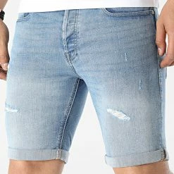 Offres 👍 Short Jean Rick Original Bleu Denim de Jack And Jones 😍