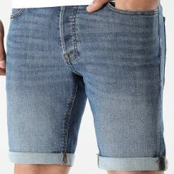 Remise 🌟 Short Jean Rick Original Bleu Denim de Jack And Jones 😉