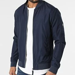 Offres 🧨 Veste Zippée Vegas Bleu Marine de Jack And Jones 🛒 -Jack And Jones Soldes jack and jones 313984 12171672 NAVY BLAZER 20220415T140134 03