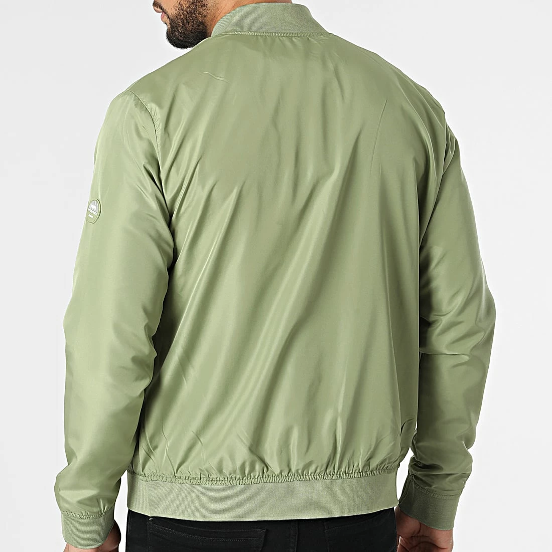Sortie ⌛ Veste Zippée Vegas Vert Kaki Clair de Jack And Jones 🛒 4 Sortie ⌛ Veste Zippée Vegas Vert Kaki Clair de Jack And Jones 🛒 – Image 4