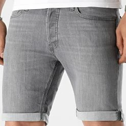 Meilleure affaire 👍 Short Jean Rick Original 12201618 Gris de Jack And Jones 🔥