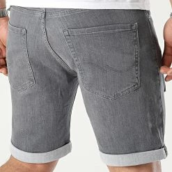 Tout neuf 💯 Short Jean Rick Original 12101623 Gris de Jack And Jones 😀 -Jack And Jones Soldes jack and jones 315435 12101623 GREY DENIM 20220414T153148 04
