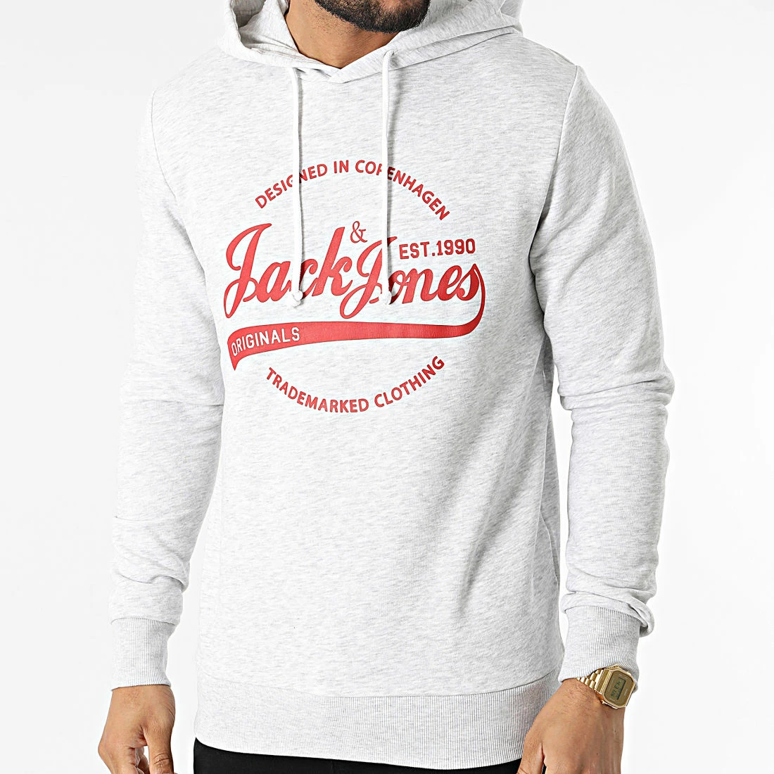 Bon marché ⭐ Sweat Capuche Messi Gris Chiné de Jack And Jones 😀 1 Bon marché ⭐ Sweat Capuche Messi Gris Chiné de Jack And Jones 😀