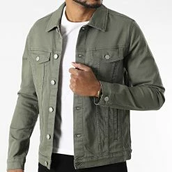 Promo 😍 Veste Jean Alvin 12136319 Vert Kaki de Jack And Jones 👏 -Jack And Jones Soldes jack and jones 316672 12136319 DUSTY OLIVE 20220503T160413 03