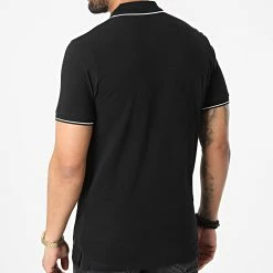 De gros 👏 Polo A Manches Courtes Glow Noir de Jack And Jones ⌛ -Jack And Jones Soldes jack and jones 318163 12218524 BLACK 20220510T155023 04
