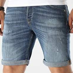 De gros 👏 Short Jean Rick Fox Bleu Denim de Jack And Jones 👍