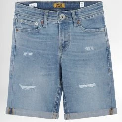 Meilleure affaire ⭐ Short Jean Enfant Rick Original Bleu Denim de Jack And Jones ❤️