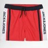 Remise 🛒 Short De Bain Enfant A Bandes Crete Rouge de Jack And Jones 👏