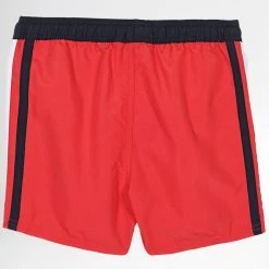Remise 🛒 Short De Bain Enfant A Bandes Crete Rouge de Jack And Jones 👏 -Jack And Jones Soldes jack and jones 318298 12206185 FLAME SCARLET 20220511T160803 04