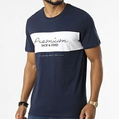 Promo ⭐ Tee 👚 Shirt Wider Bleu Marine de Jack And Jones 😍 -Jack And Jones Soldes jack and jones 319183 12218514 NAVY BLAZER 20220518T143355 03