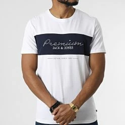 Sortie 😍 Tee 👚 Shirt Wider Blanc de Jack And Jones ✔️ -Jack And Jones Soldes jack and jones 319184 12218514 WHITE 20220518T143225 03