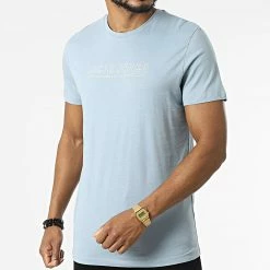 Budget 🔔 Tee 👚 Shirt Booster Bleu Clair de Jack And Jones 🥰