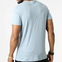 Budget 🔔 Tee 👚 Shirt Booster Bleu Clair de Jack And Jones 🥰 -Jack And Jones Soldes jack and jones 319190 12214517 ASHLEY BLUE 20220518T141909 04
