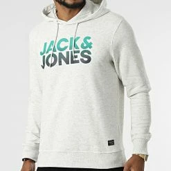 Tout neuf 🎁 Sweat Capuche Wallace Beige Chiné de Jack And Jones 🧨