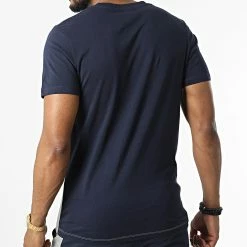 Tout neuf 🛒 Ensemble Tee 👕 Shirt Et Short Jogging Blocking Gris Chiné Bleu Marine de Jack And Jones ✨ -Jack And Jones Soldes jack and jones 320184 12218782 NAVY BLAZER W SHORTS 20220524T150636 04