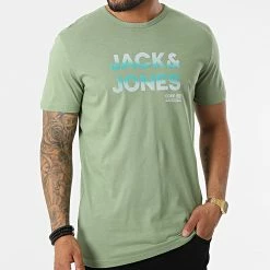 De gros 🔔 Tee 👕 Shirt Seth Vert de Jack And Jones 🌟 -Jack And Jones Soldes jack and jones 320923 12210868 LODEN FROST 20220530T162615 03