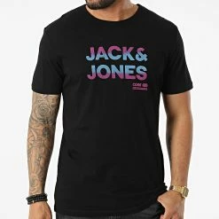 Meilleur prix ✔️ Tee 👕 Shirt Seth Noir de Jack And Jones 😉 -Jack And Jones Soldes jack and jones 320925 12210868 BLACK 20220530T161819 03