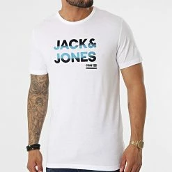 Coupon 🛒 Tee 👚 Shirt Seth Blanc de Jack And Jones 😍