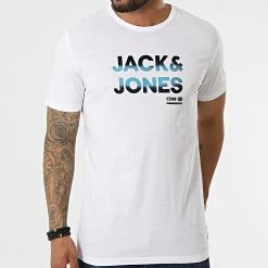 Coupon 🛒 Tee 👚 Shirt Seth Blanc de Jack And Jones 😍 -Jack And Jones Soldes jack and jones 320930 12210868 WHITE 20220531T144923 03