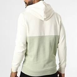 Nouveau 🎉 Sweat Capuche Corp Block Beige Vert Kaki de Jack And Jones 😉 -Jack And Jones Soldes jack and jones 322343 12213309 WHISPER20WHITE 20220620T160806 04
