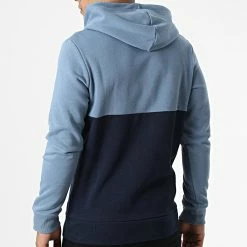 Bon marché 👏 Sweat Capuche Corp Block Bleu Marine Bleu Clair de Jack And Jones 💯 -Jack And Jones Soldes jack and jones 322344 12213309 NAVY BLAZER 20220701T114029 04