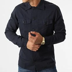 Budget 🥰 Surchemise Luvance Bleu Marine de Jack And Jones 🎁 -Jack And Jones Soldes jack and jones 322549 12208724 SEABORNE CONFORT FI 20220614T150318 03