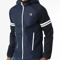 Meilleur prix 👍 Veste Zippée Capuche Logan Hybrid 12205616 Bleu Marine de Jack And Jones 🌟