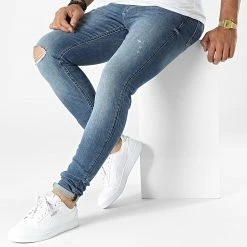 Bon marché 🔥 Jean Slim Pete Original Bleu Denim de Jack And Jones 🔥 -Jack And Jones Soldes jack and jones 322558 12204303 BLUE DENIM 20220727T150755 03