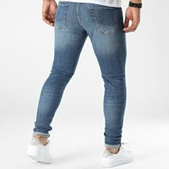 Bon marché 🔥 Jean Slim Pete Original Bleu Denim de Jack And Jones 🔥 -Jack And Jones Soldes jack and jones 322558 12204303 BLUE DENIM 20220727T150756 04