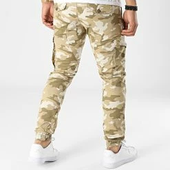 Promo 🔥 Jogger Pant Paul Flake AKM 542 Beige Camouflage de Jack And Jones 🤩 -Jack And Jones Soldes jack and jones 322776 12205387 SAND 20220614T142750 04