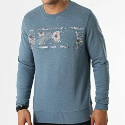 De gros 🛒 Sweat Crewneck Venice Branding Bleu Chiné de Jack And Jones 💯