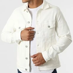 Budget 💯 Veste Jean Alvin AKM 055 Beige Clair de Jack And Jones 🛒