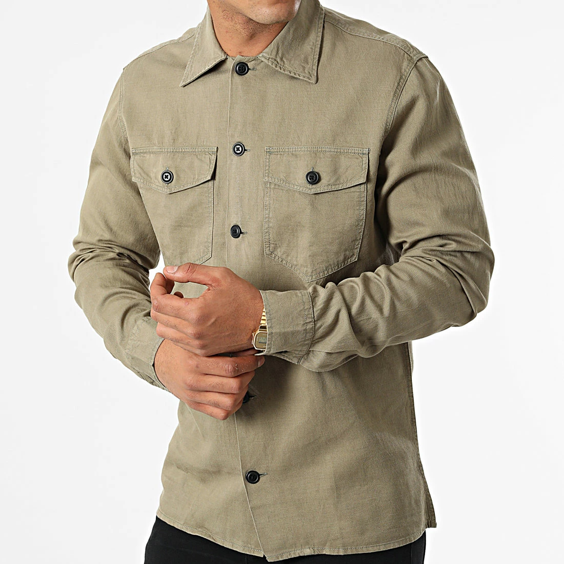 Remise 🤩 Surchemise Luvance Vert Kaki de Jack And Jones ⭐ 3 Remise 🤩 Surchemise Luvance Vert Kaki de Jack And Jones ⭐ – Image 3