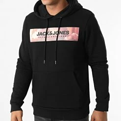 Offres 💯 Sweat Capuche Anniv Noir de Jack And Jones 🎉
