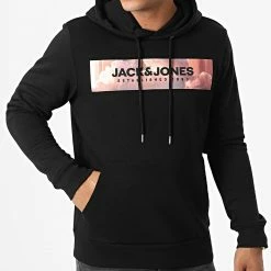 Offres 💯 Sweat Capuche Anniv Noir de Jack And Jones 🎉 -Jack And Jones Soldes jack and jones 323157 12213066 BLACK 20220614T151033 03