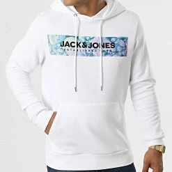 Coupon 🤩 Sweat Capuche Anniv Blanc de Jack And Jones 🔥 -Jack And Jones Soldes jack and jones 323158 12213066 WHITE 20220617T152253 03