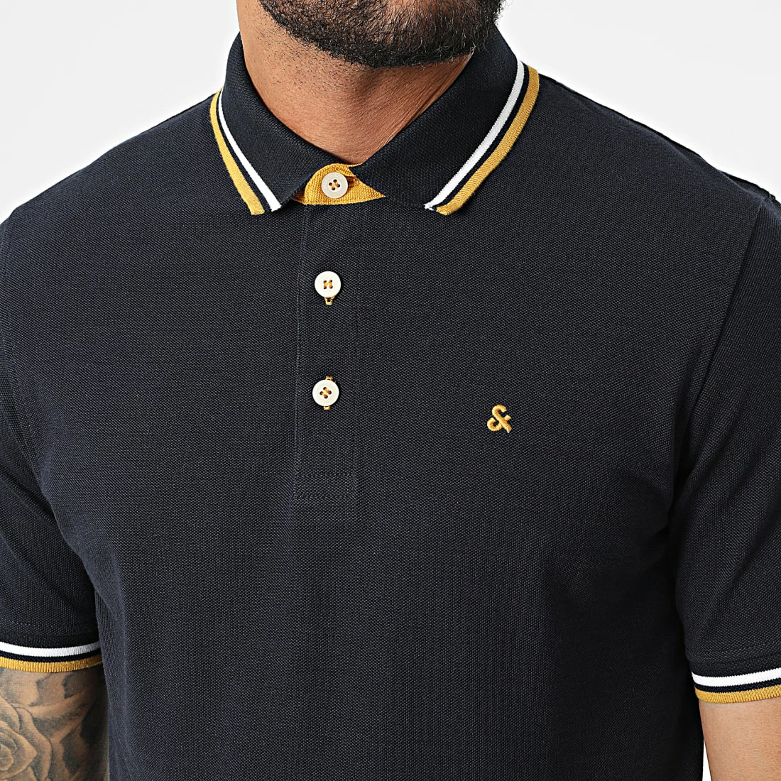 Tout neuf 😍 Polo Manches Courtes Paulos 12136668 Bleu Marine de Jack And Jones 😀 2 Tout neuf 😍 Polo Manches Courtes Paulos 12136668 Bleu Marine de Jack And Jones 😀 – Image 2