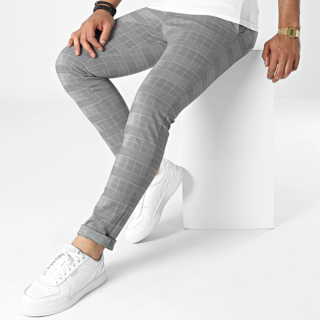 Sortie ✨ Pantalon A Carreaux Marco Phil Gris de Jack And Jones ❤️ 3 Sortie ✨ Pantalon A Carreaux Marco Phil Gris de Jack And Jones ❤️ – Image 3