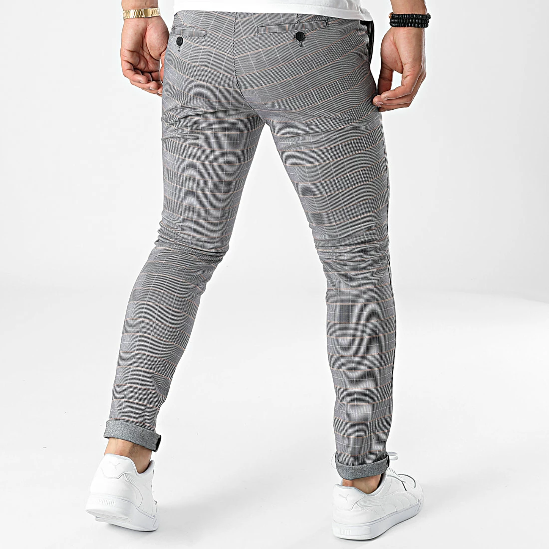 Sortie ✨ Pantalon A Carreaux Marco Phil Gris de Jack And Jones ❤️ 4 Sortie ✨ Pantalon A Carreaux Marco Phil Gris de Jack And Jones ❤️ – Image 4
